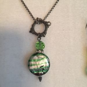 Italian Murano Pendant and Earrings